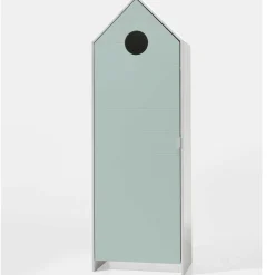 2-teiliger Kleiderschrank Casami - 115x37x172 cm - Weiß/Mintgrün