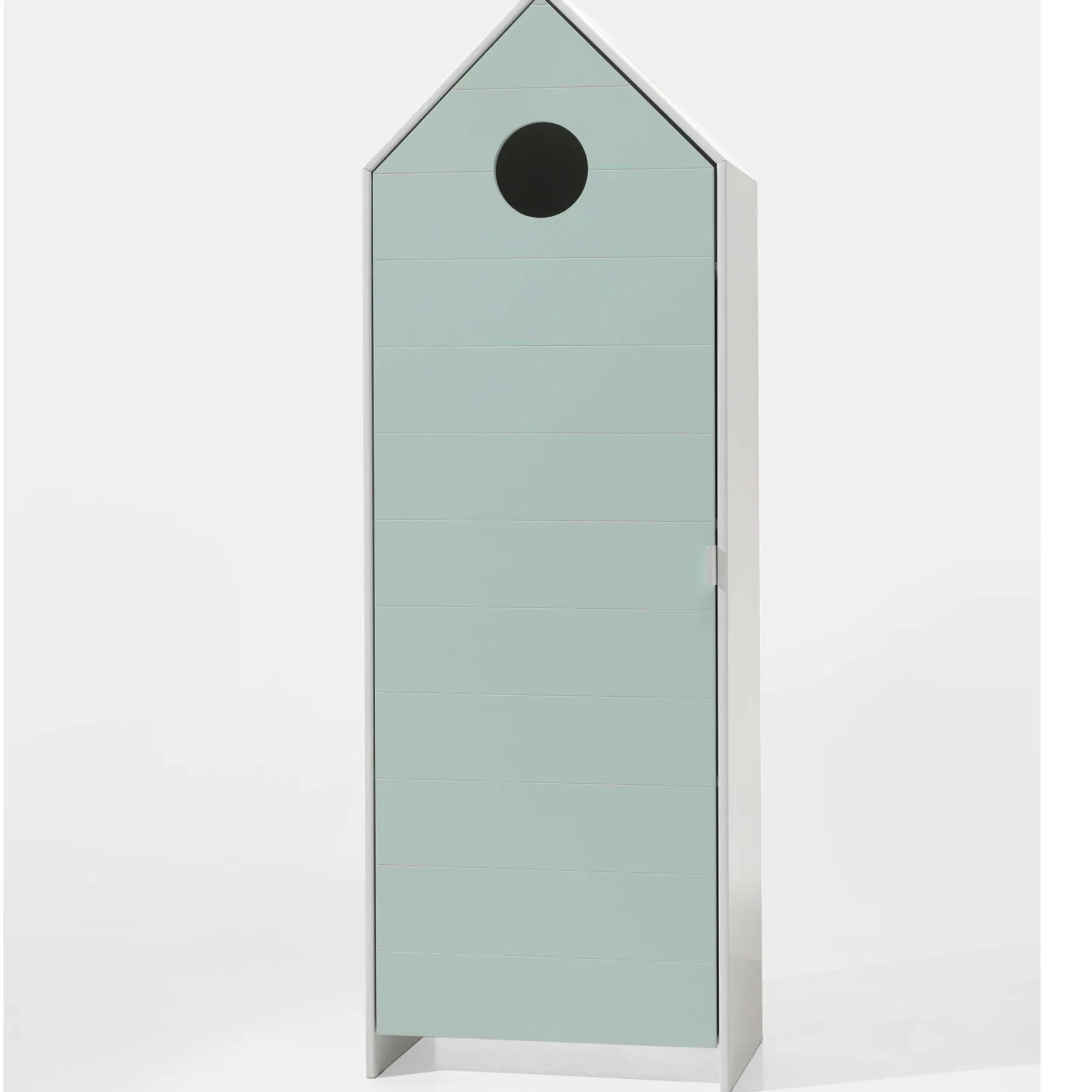 2-teiliger Kleiderschrank Casami - 115x37x172 cm - Weiß/Mintgrün