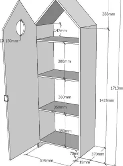 2-teiliger Kleiderschrank Casami - 115x37x172 cm - Weiß/Mintgrün