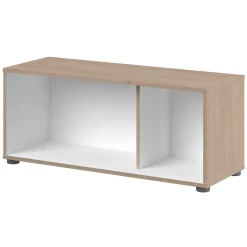 Thebe TV-Schrank - 90x33x38cm - weiß/Eiche Dekor