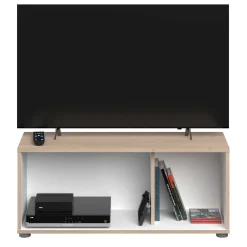 Thebe TV-Schrank - 90x33x38cm - weiß/Eiche Dekor