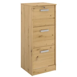 Parisot The OfficeBüro-Set : Schreibtisch 150cm, Schubladenschrank, Bücherregale, Aktenschränke - Eiche Dekor