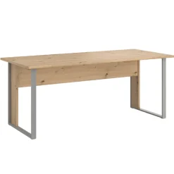 Parisot The OfficeBüro-Set : Schreibtisch 180cm, Schubladenschrank, Bücherregale, Aktenschränke - Eiche Dekor