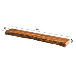 Thérèse Wandregal 150 cm-massiv Akazienholz