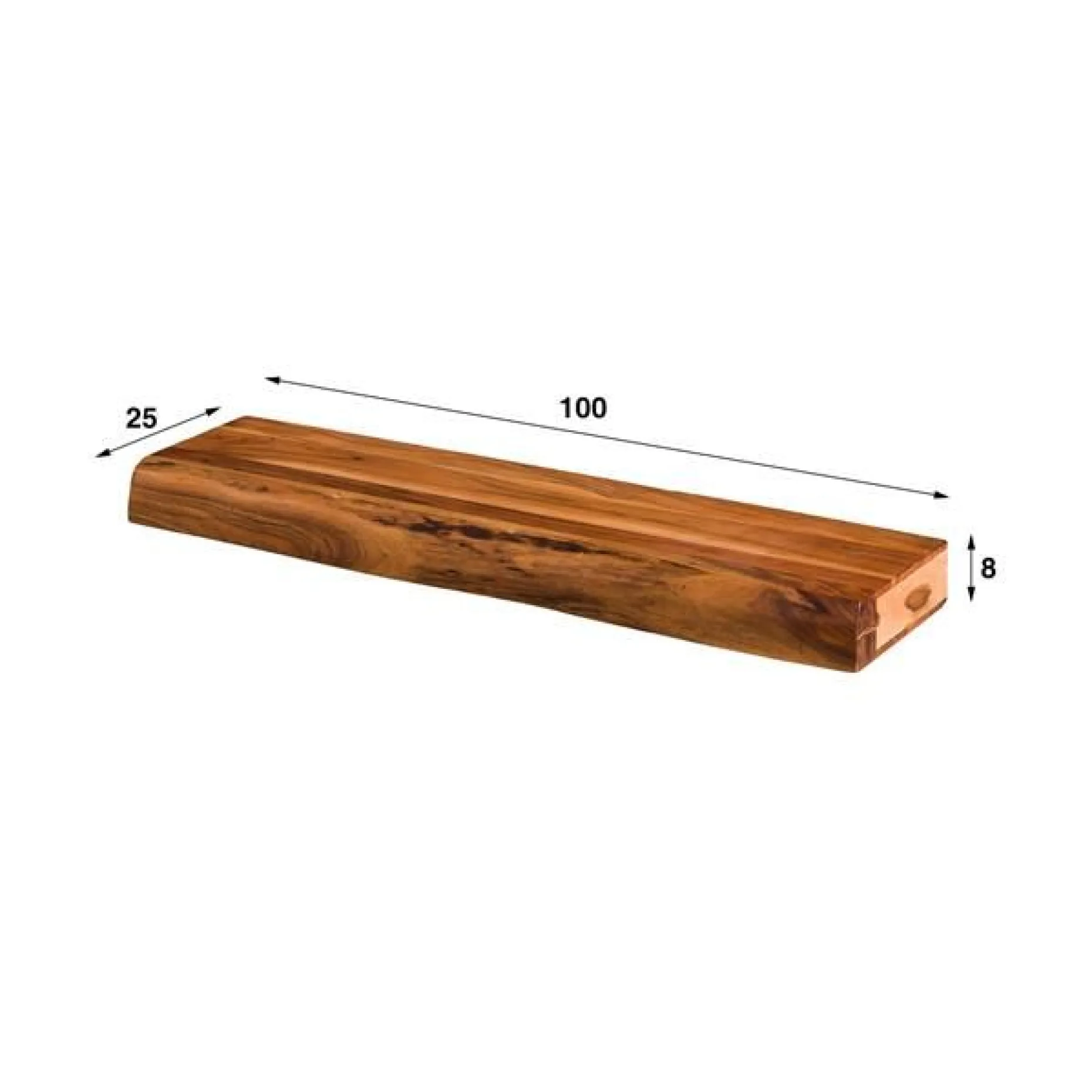 Thérèse Wandregal 100 cm - Massivholz Akazie