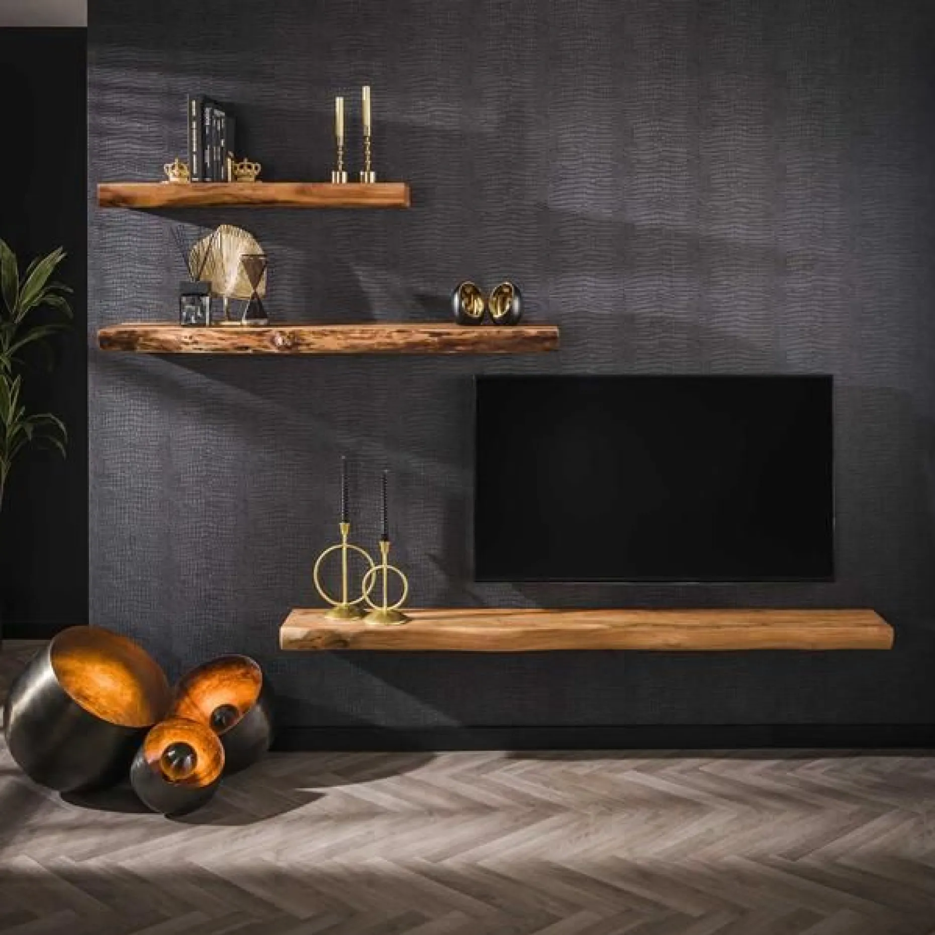 Thérèse Wandregal 100 cm - Massivholz Akazie