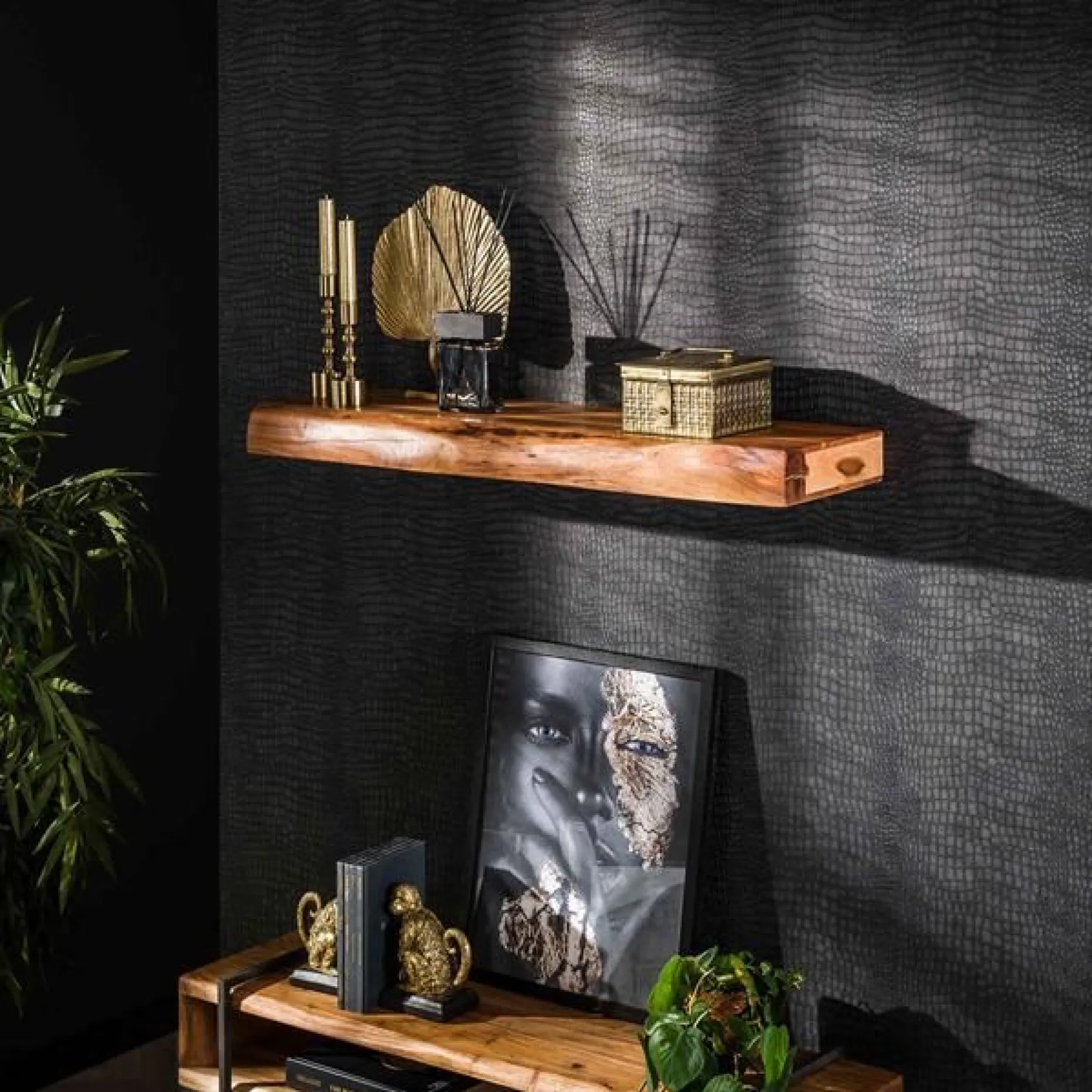 Thérèse Wandregal 100 cm - Massivholz Akazie