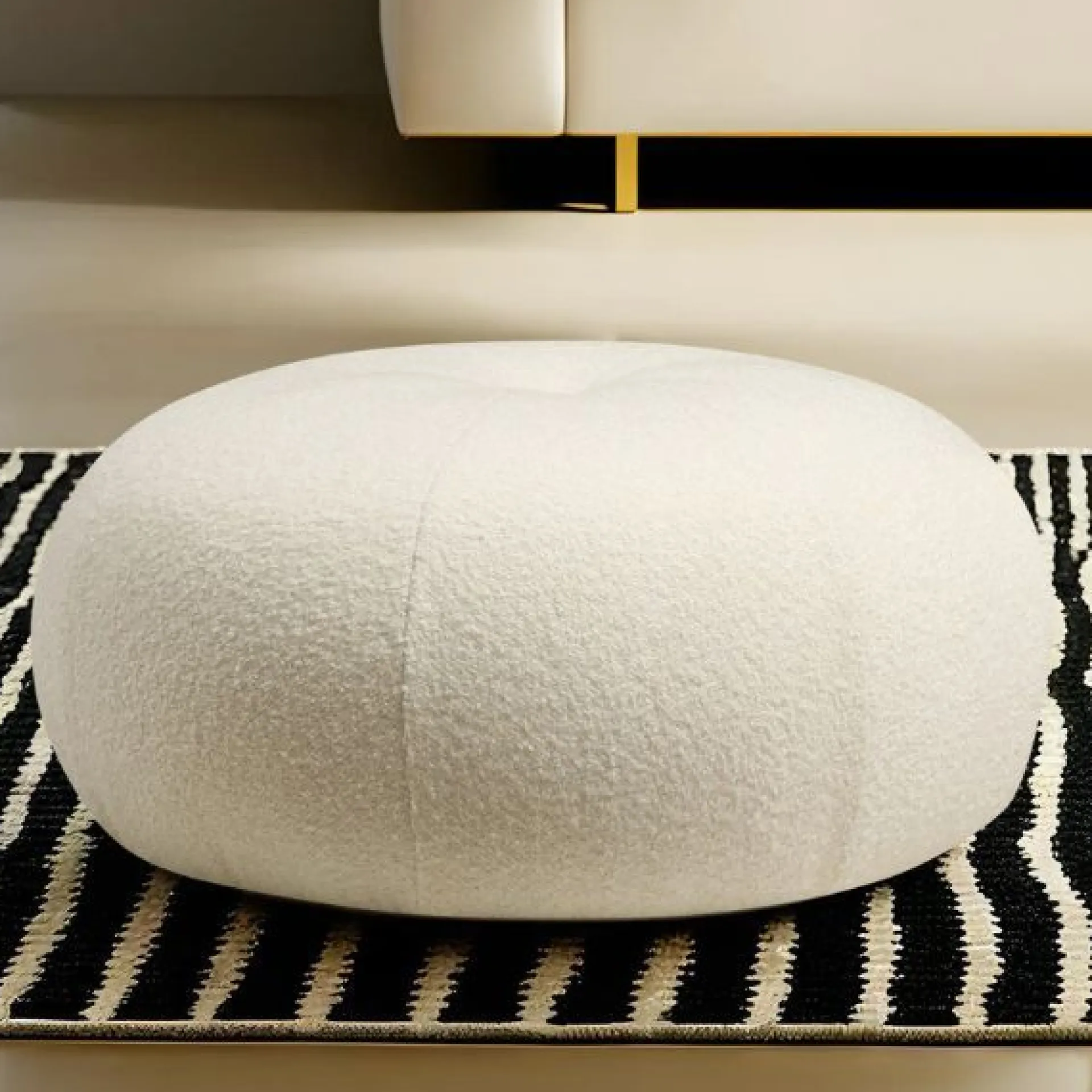 Emob Tina Pouf | Polyestergewebe | Bouclet