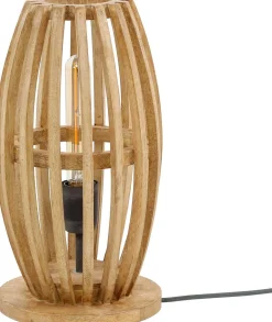 Emob Tischlampe Vivian - 20x20x38 cm - Mangoholz/