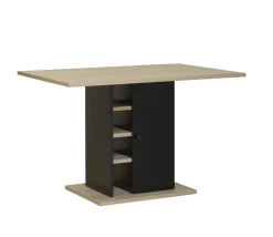 Gautier - Diagone Tisch Luke 120x80 mit Ablage - Kastanie