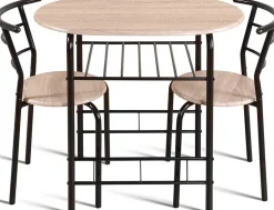Rousseau Tisch mit 2 Stühlen Ada-sonoma Eiche/es Metall