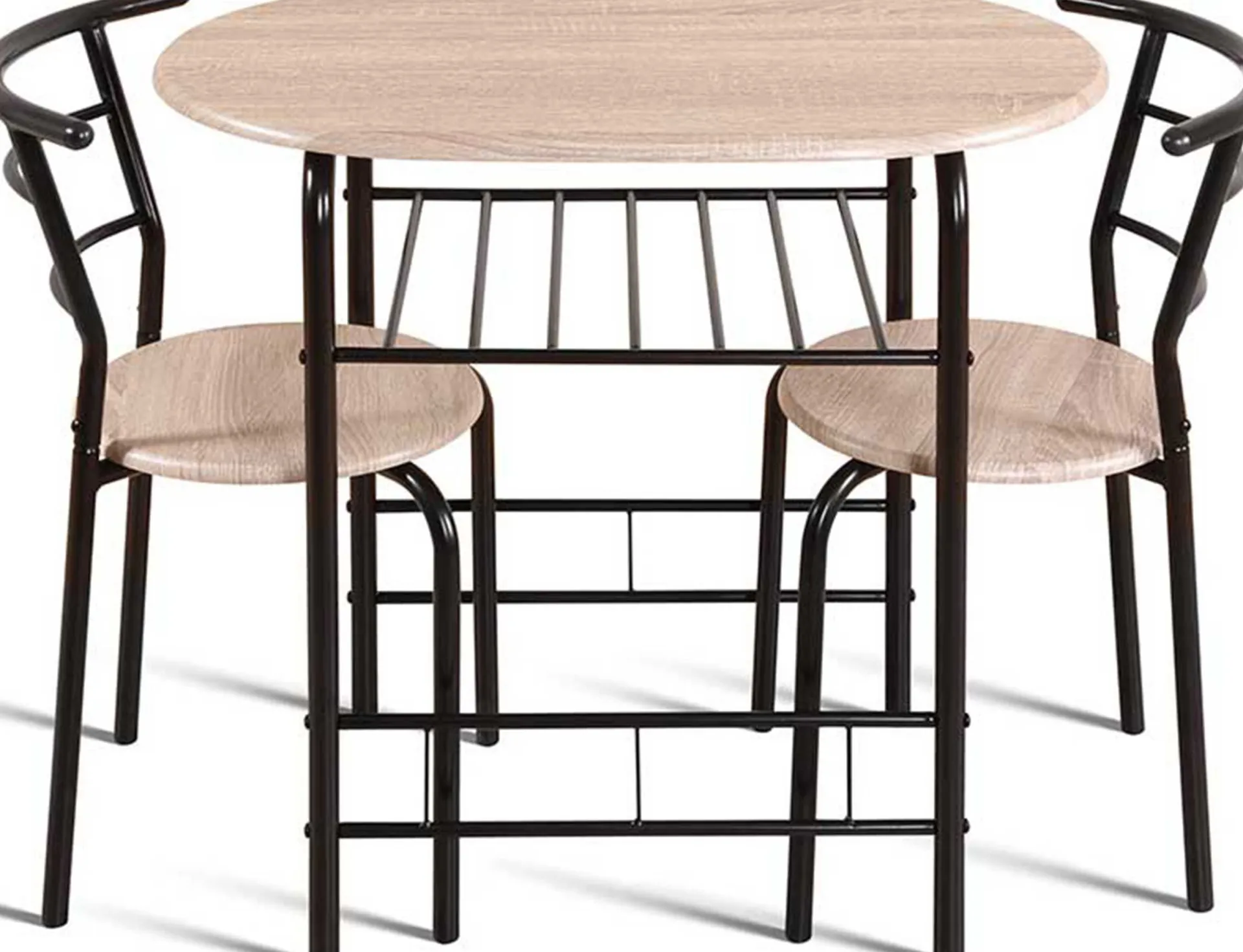 Rousseau Tisch mit 2 Stühlen Ada-sonoma Eiche/es Metall