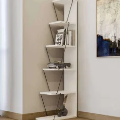 Tlos Bücherregal | 100 % MELAMIN | Weiß