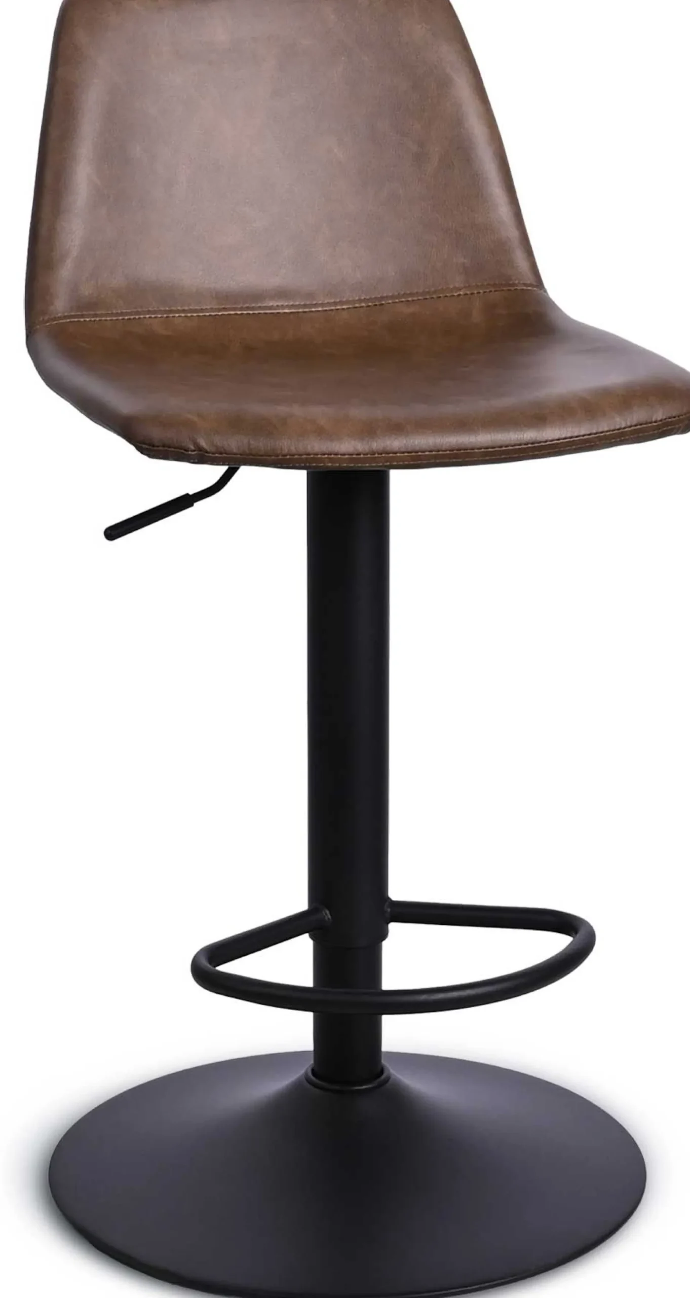 CBA Tommy Verstellbarer Barhocker - 58-80cm Sitzhöhe - Kunstleder