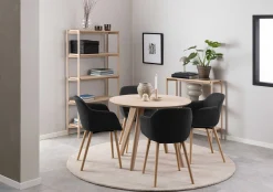 Emob Townsville Runder Esstisch - Eiche furniert, 100x75 cm