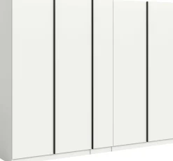5-Türiger Kleiderschrank Oakland Xonox - Weiß - 230x183x53 cm