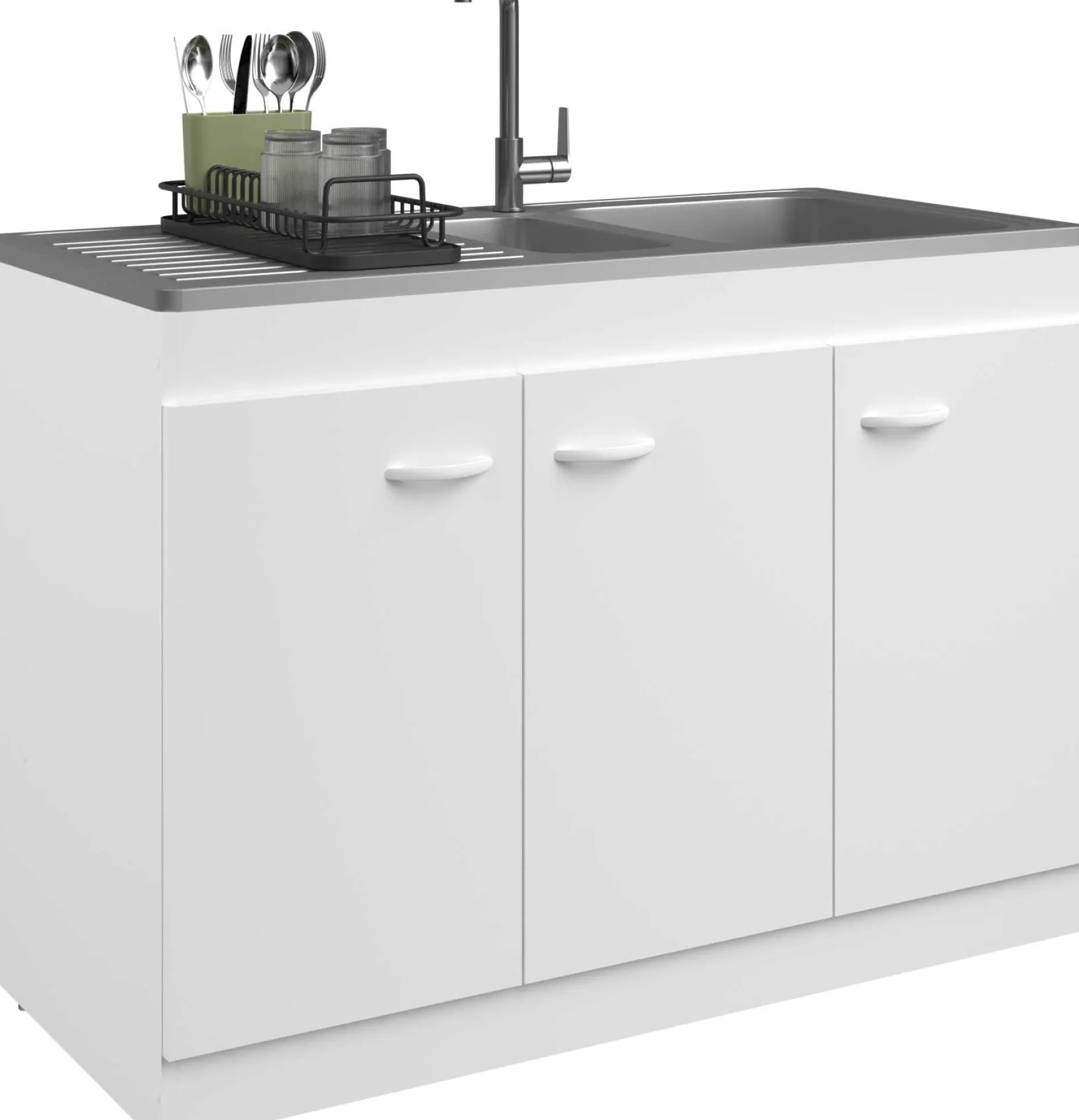 3-türiger Unterschrank für die Spüle (120 cm)