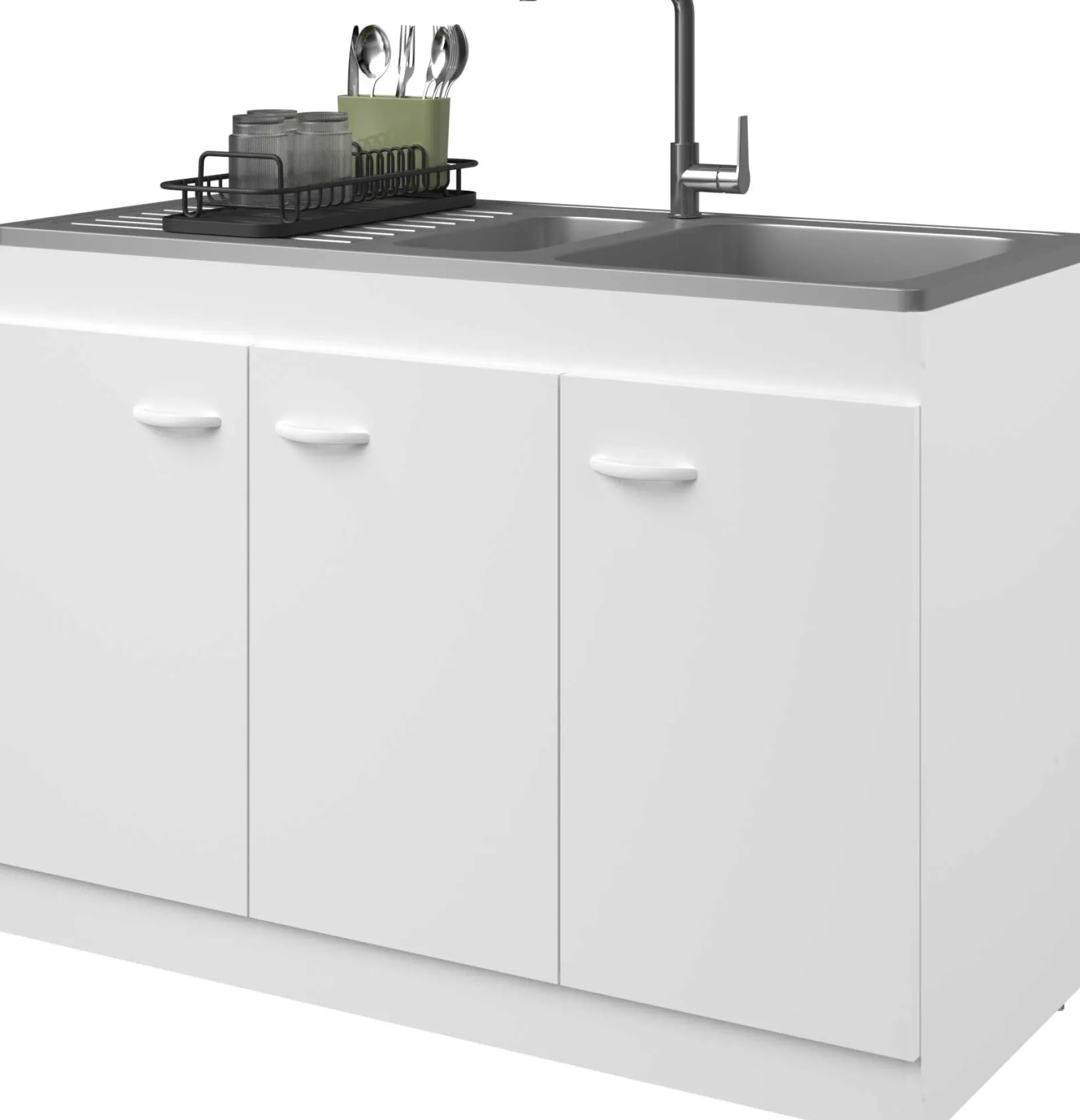 3-türiger Unterschrank für die Spüle (120 cm)