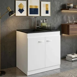 2-türiger Unterschrank für die Spüle (80 cm)