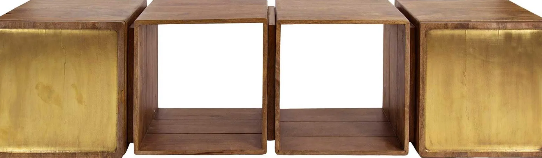 2-türiges Mango-Sideboard und TV-Schrank aus Messing