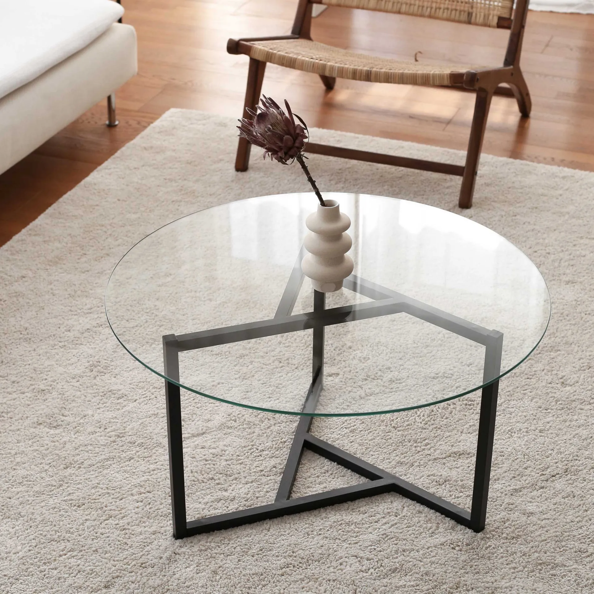 Emob Trio G Couchtisch | METALLRAHMEN | Transparent,