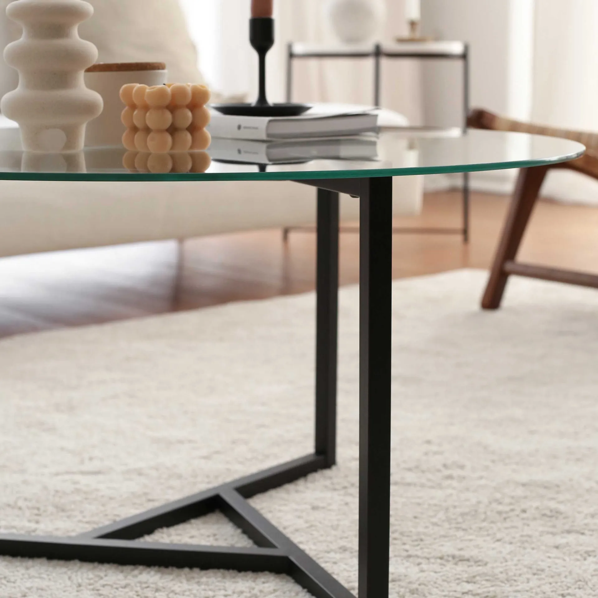 Emob Trio G Couchtisch | METALLRAHMEN | Transparent,