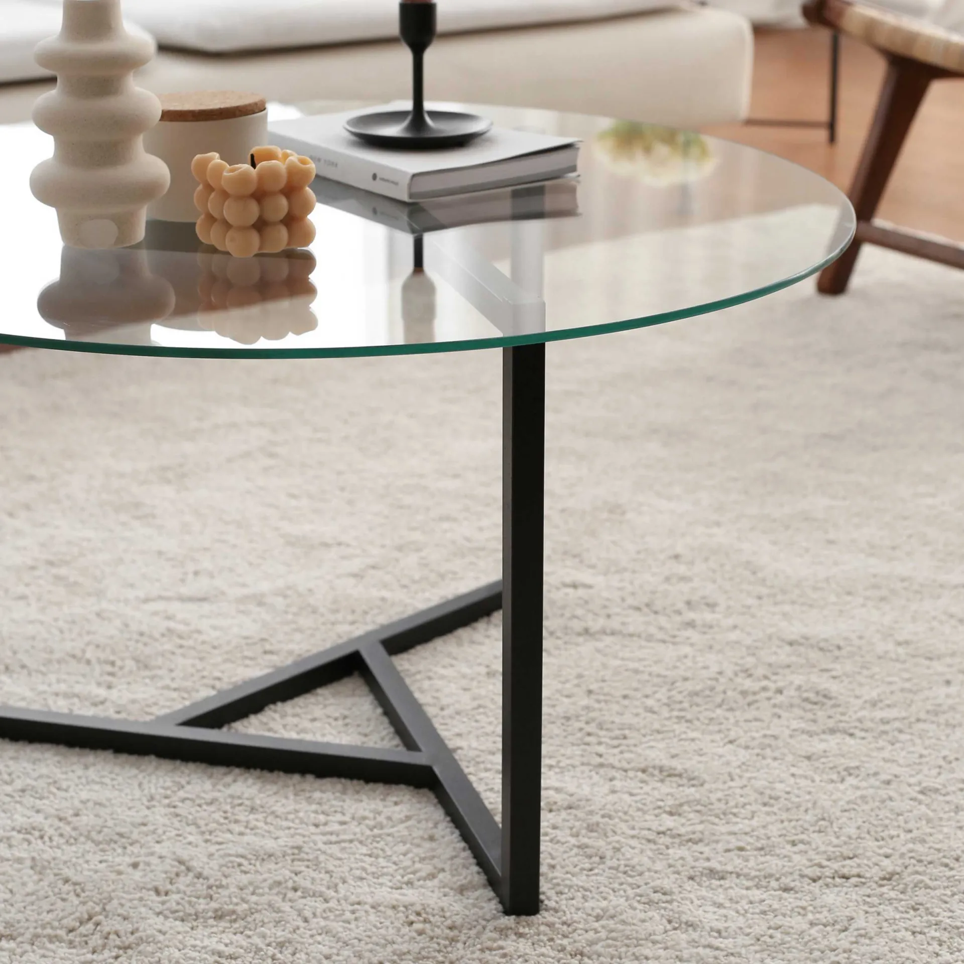 Emob Trio G Couchtisch | METALLRAHMEN | Transparent,