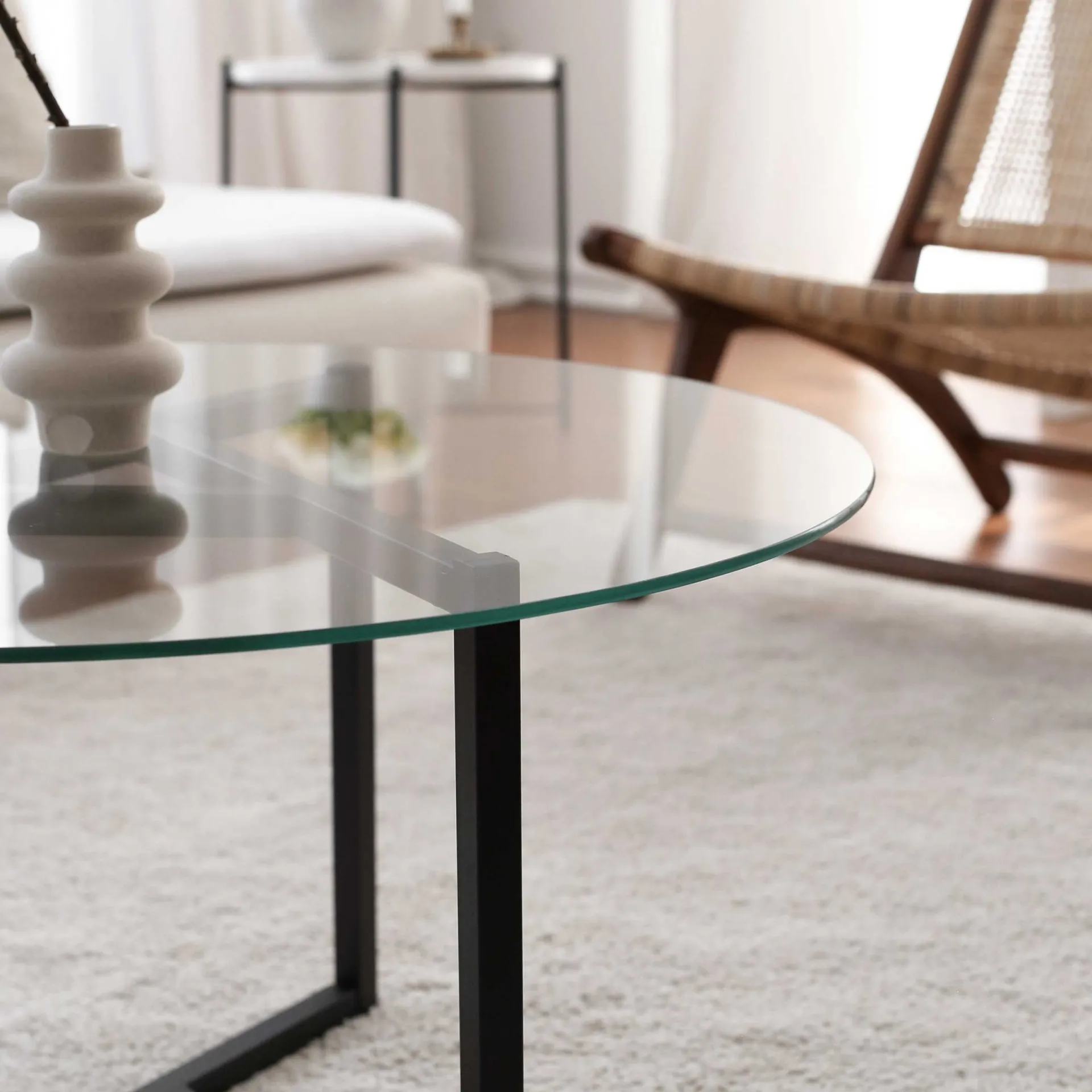 Emob Trio G Couchtisch | METALLRAHMEN | Transparent,