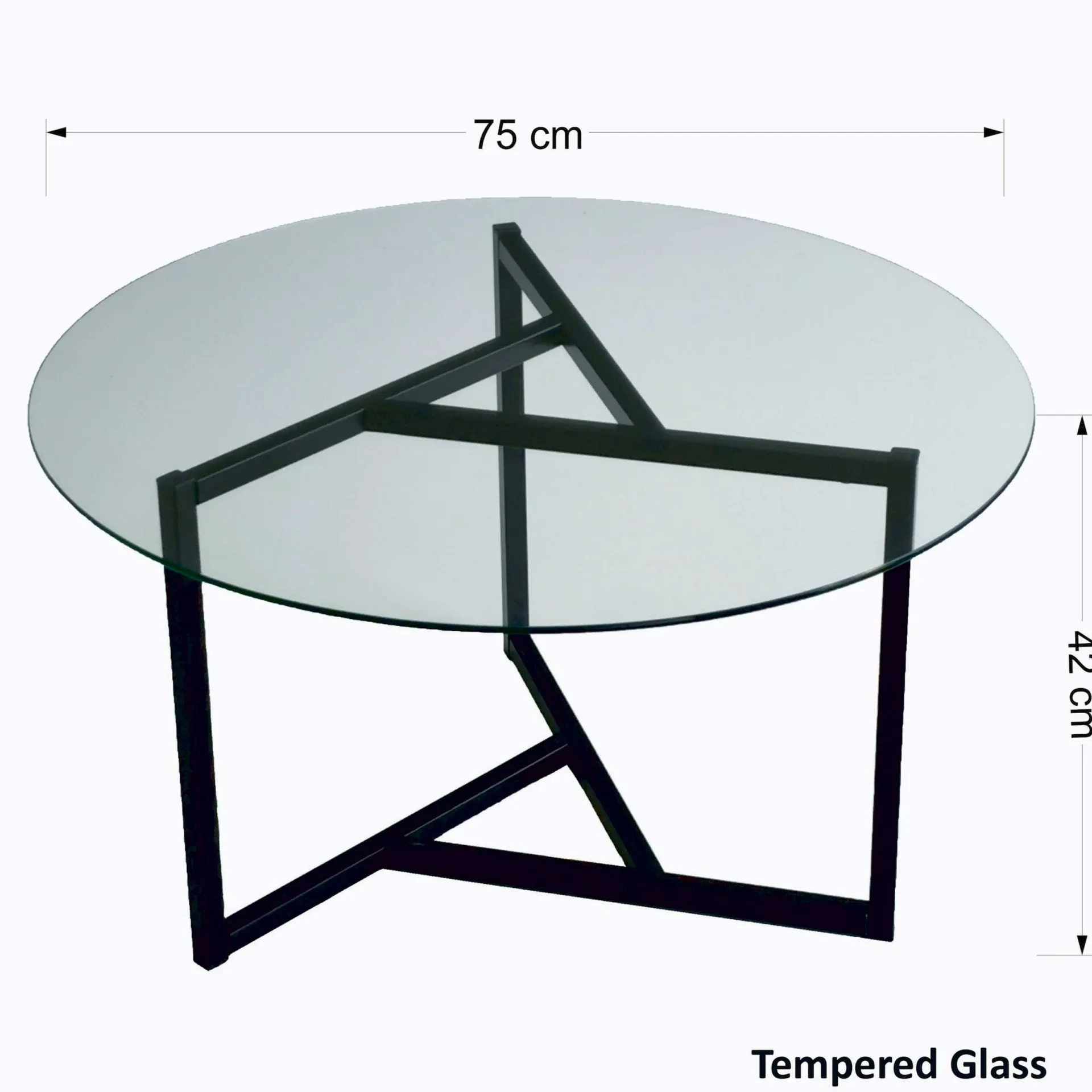 Emob Trio G Couchtisch | METALLRAHMEN | Transparent,