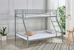 Trixie Etagenbett 90x200 und 140x200 - Metall - matt grau