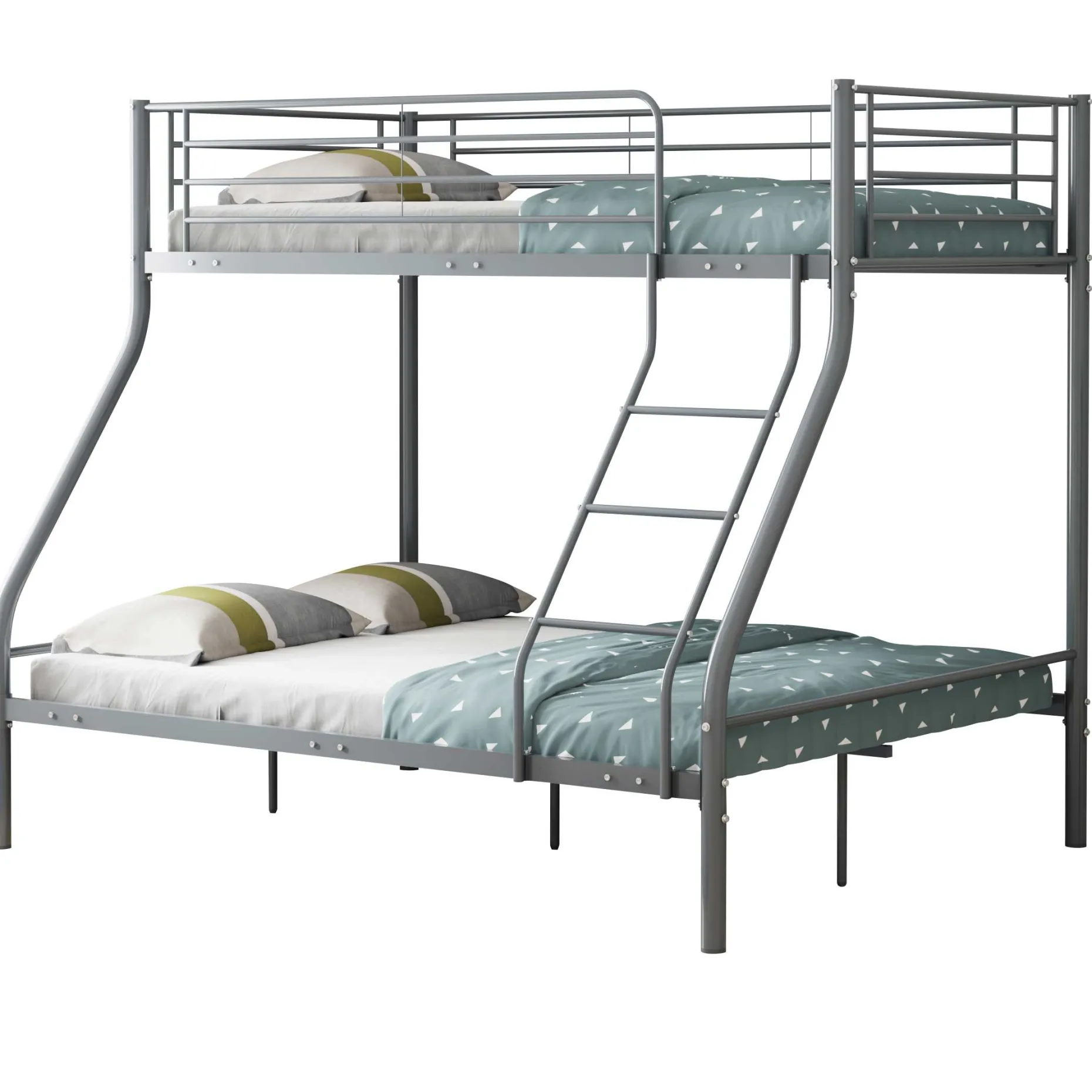 Trixie Etagenbett 90x200 und 140x200 - Metall - matt grau