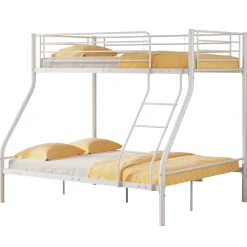 Trixie Etagenbett 90x200 und 140x200 - Metall - matt weiß