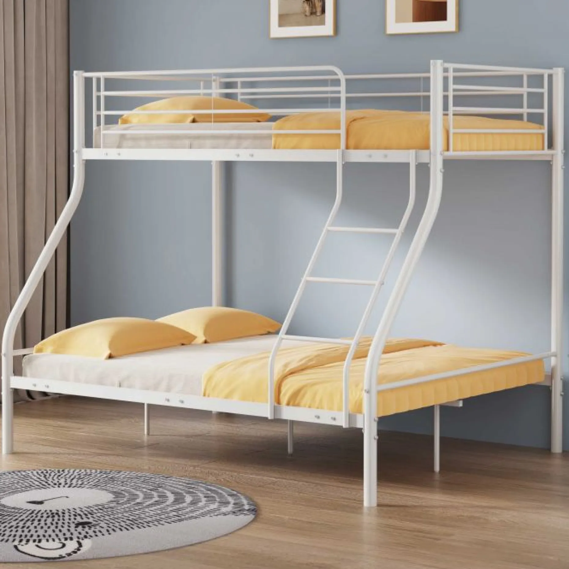 Trixie Etagenbett 90x200 und 140x200 - Metall - matt weiß