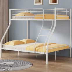 Trixie Etagenbett 90x200 und 140x200 - Metall - matt weiß