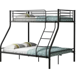 Trixie Etagenbett 90x200 und 140x200 - Metall - mattschwarz