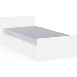 Truhenbett Clyde - 90x200cm - mit Lattenrost - weiß