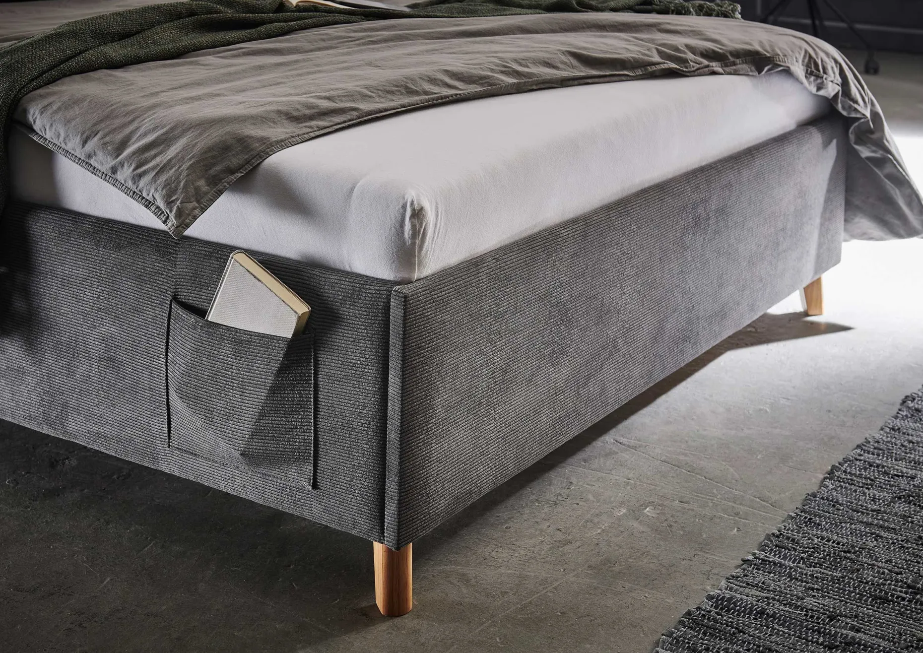 Truhenbett Cool | 90 x 200 cm | Anthrazit Design