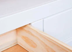 TV Lowboard Provence mit 2 Schubladen - weiß