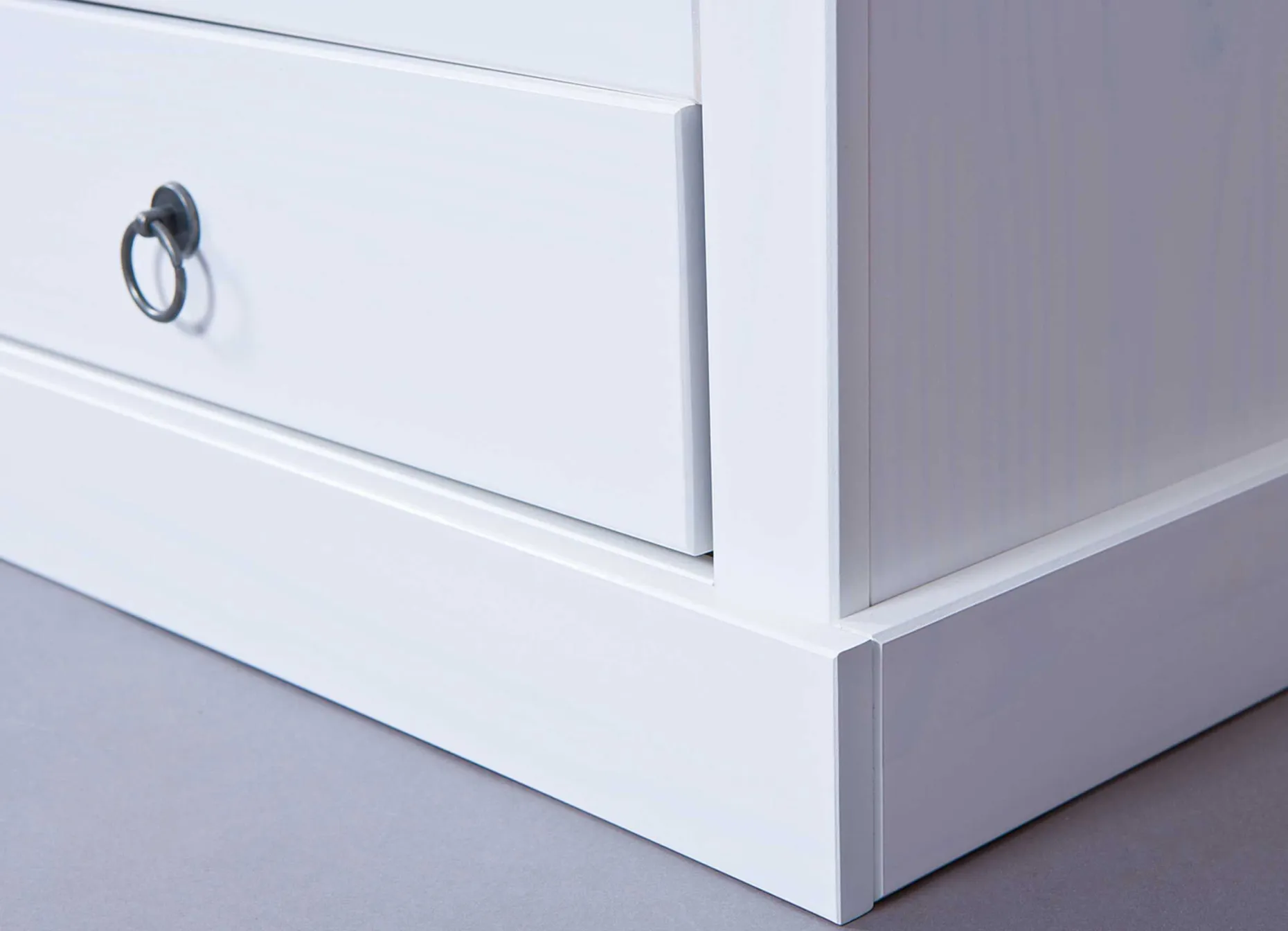 TV Lowboard Provence mit 2 Schubladen - weiß