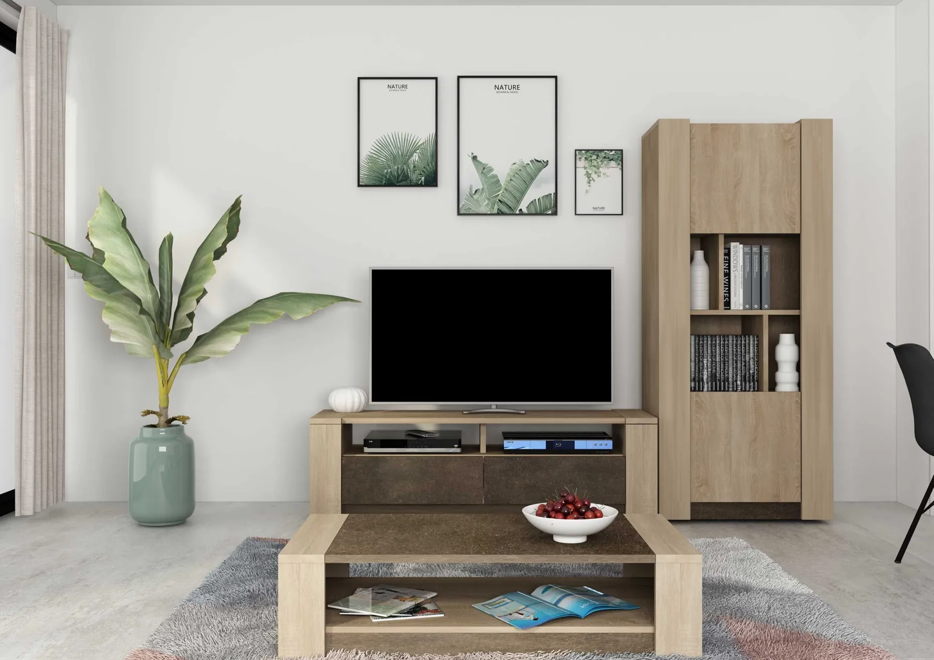 Tv-Möbel Ares 154cm - braun