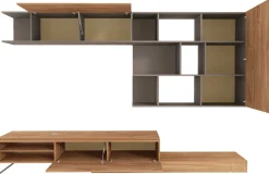 TV-Möbel Pim 272cm 3 Türen - grau/ Eiche Dekor