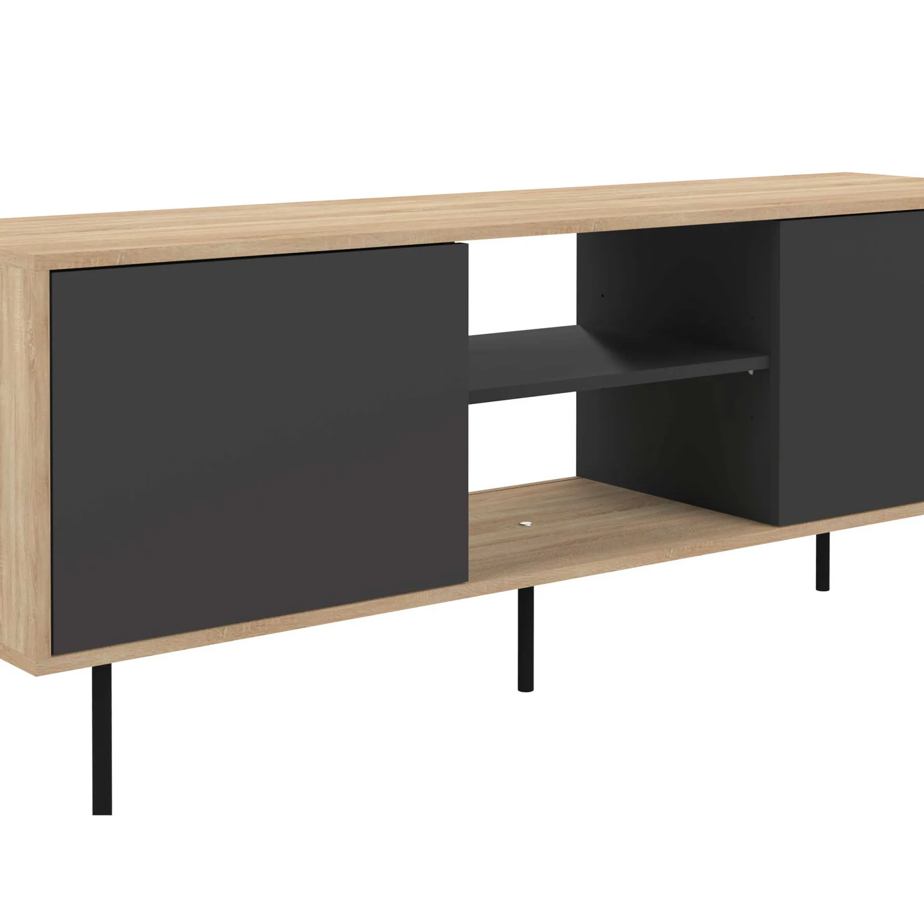 TV-Möbel Vibe 150cm - Eiche/schwarz