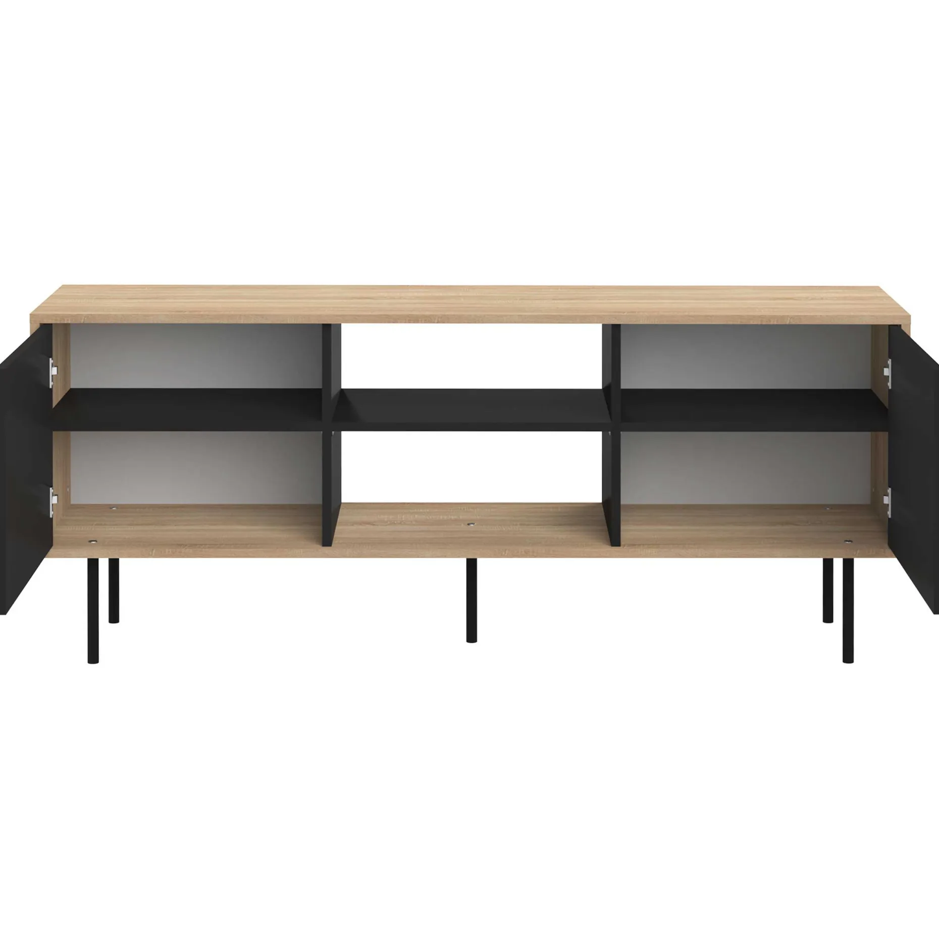 TV-Möbel Vibe 150cm - Eiche/schwarz