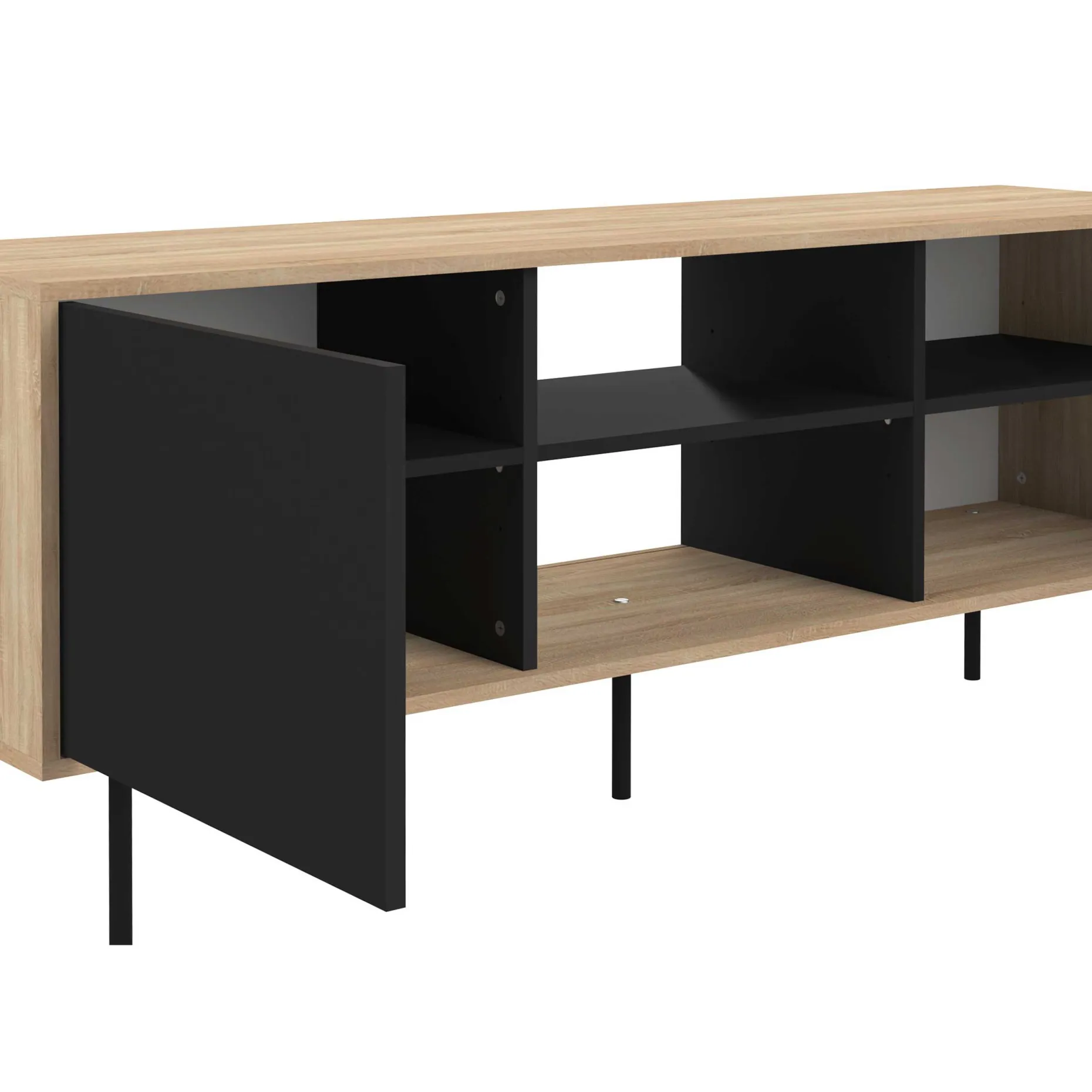 TV-Möbel Vibe 150cm - Eiche/schwarz