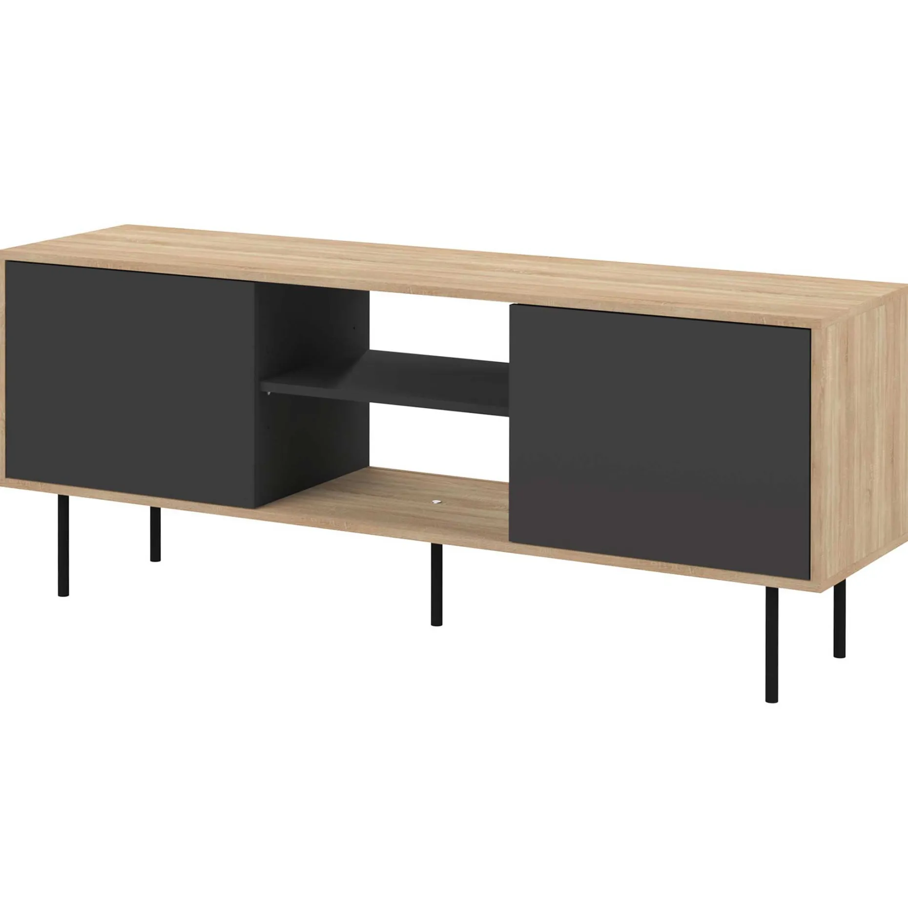 TV-Möbel Vibe 150cm - Eiche/schwarz