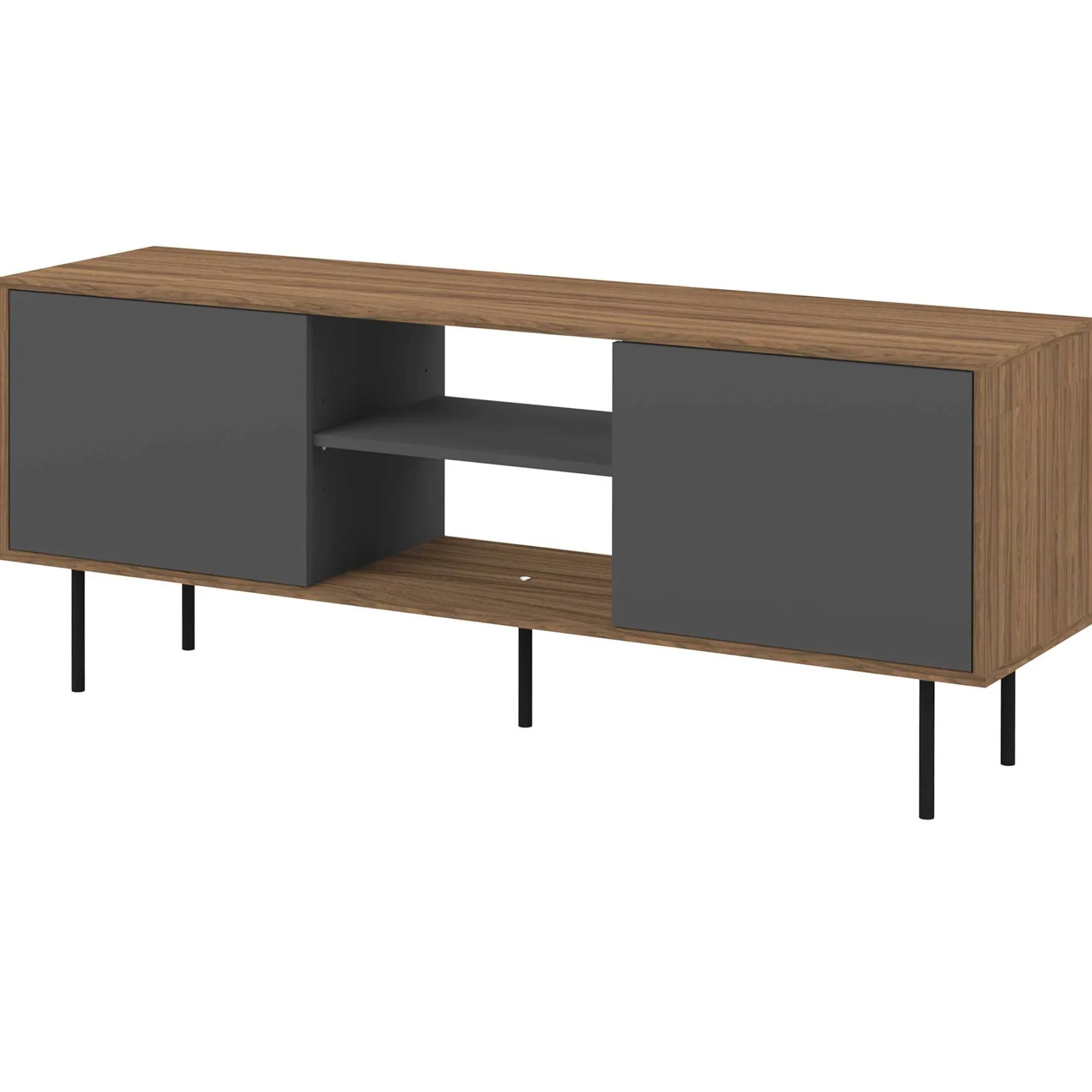 TV-Möbel Vibe 150cm - Walnuss/Grau
