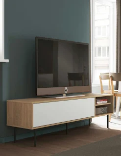 TV-Möbel Watt 165cm - Eiche/Weiß