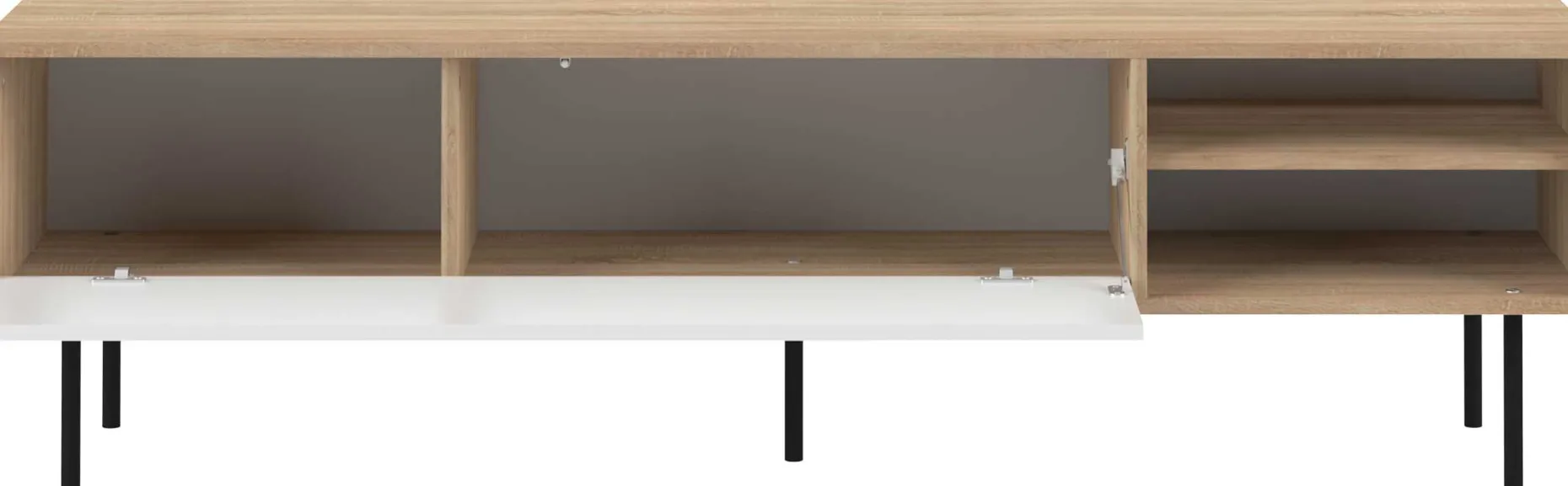 TV-Möbel Watt 165cm - Eiche/Weiß