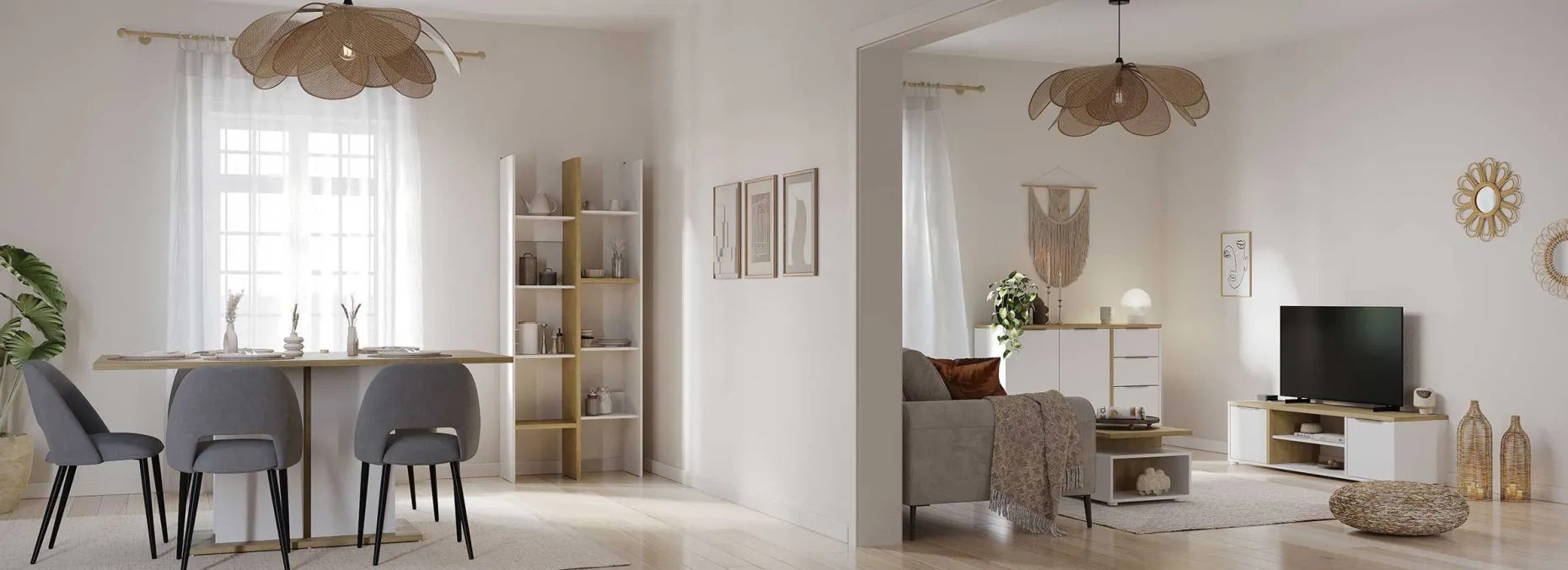 TV-Schrank Access | 134,8 x 39,6 x 39,1 cm | Weiß