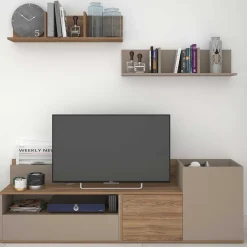 TV-Schrank Boost 180cm - braun/beige
